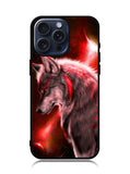 Cool Wolf Red iPhone 15 Pro Case OV8680