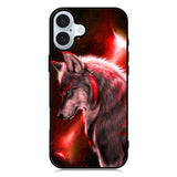 Cool Wolf Red iPhone 16 Plus Case