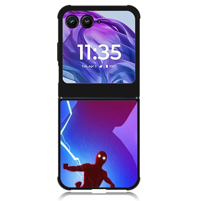 Spiderman lightning Blue Motorola Moto Razr Plus 2024 , Moto Razr+ 2024 Case OV8651