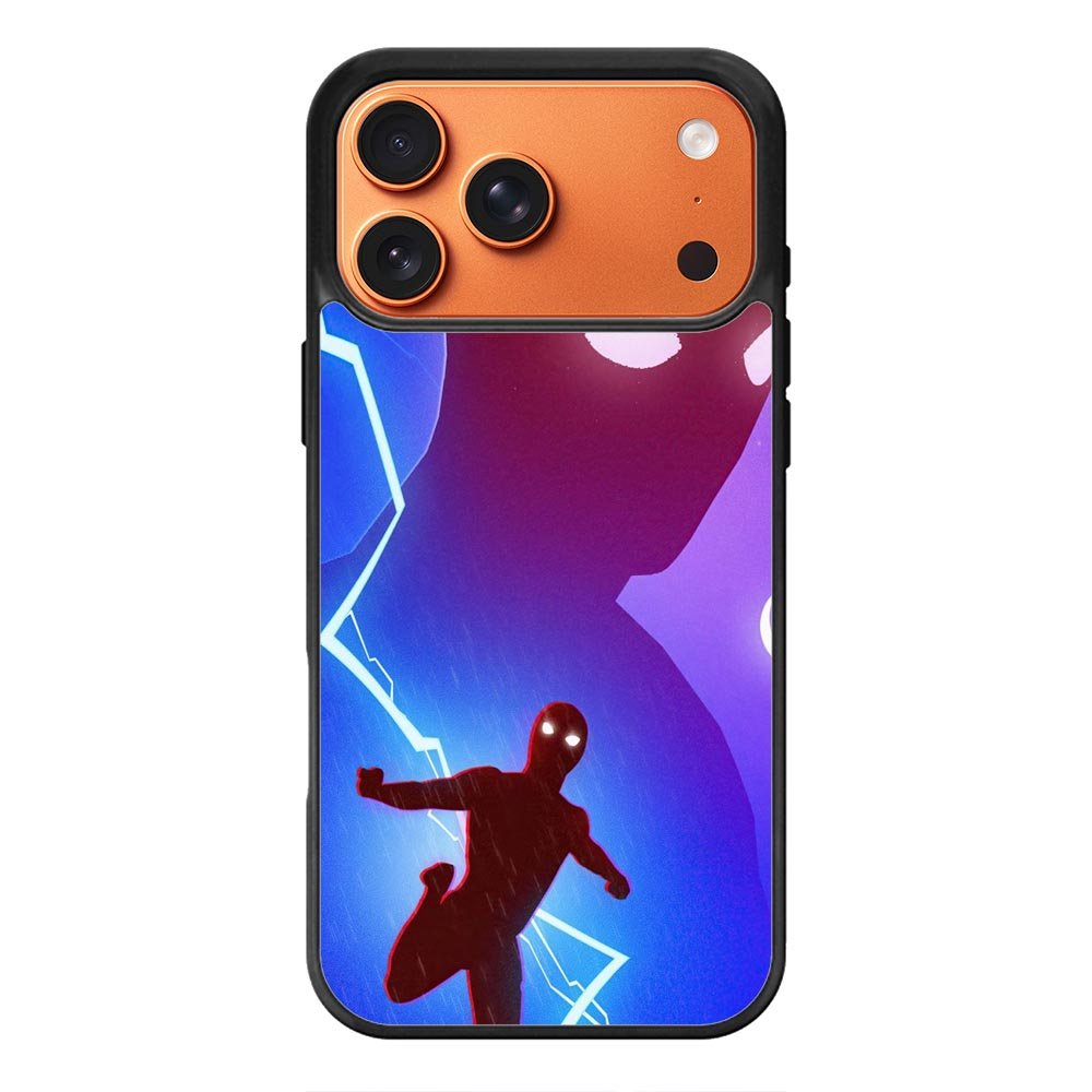 Spiderman lightning Blue iPhone 17 Pro Case OV8651
