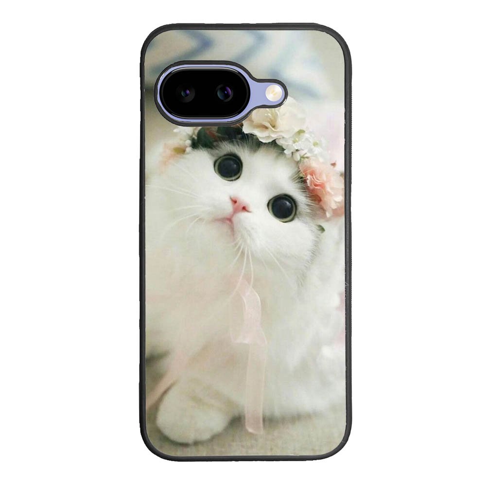 White Cat Google Pixel 10A Case QC5735