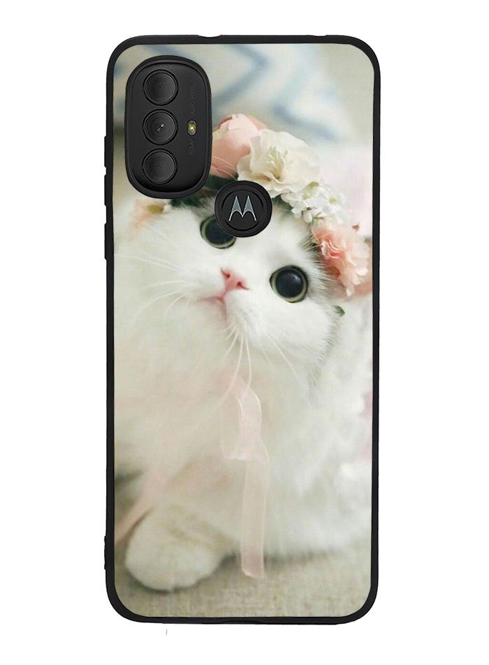 White Cat Motorola Moto G Pure 2021 , Moto G Power 2022 Case OV5735