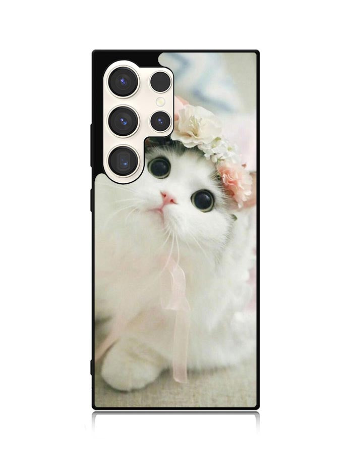 White Cat Samsung Galaxy S23 Ultra 5G Case QC5735