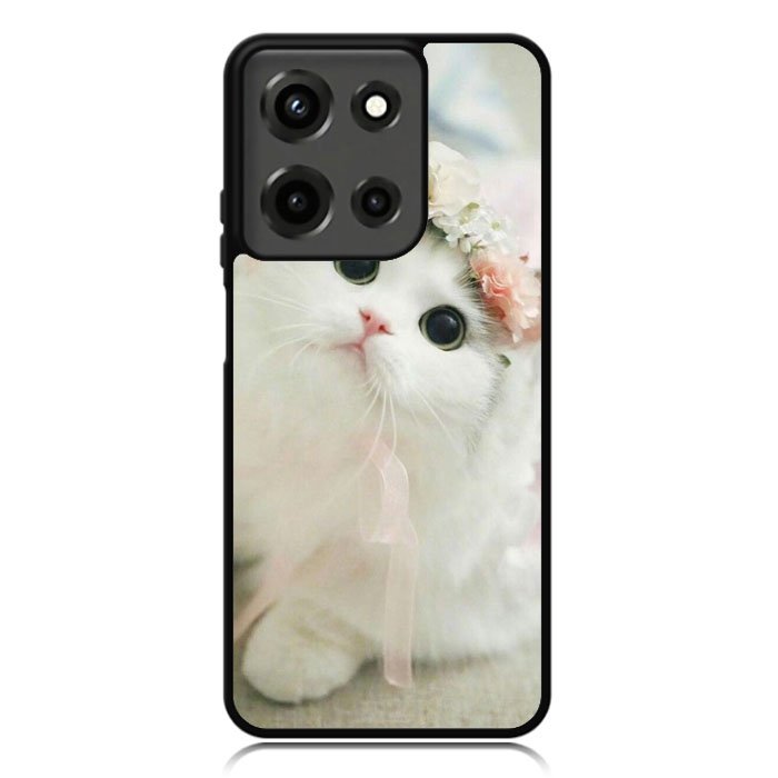 White Cat Motorola Moto G 5G 2025 Case OV5735