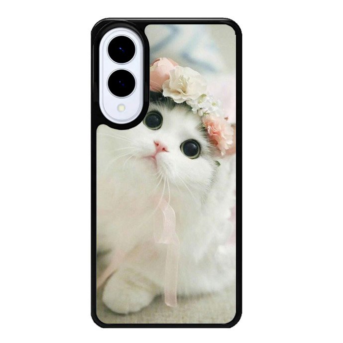 White Cat Samsung Galaxy S25 Edge 5G Case OV5735
