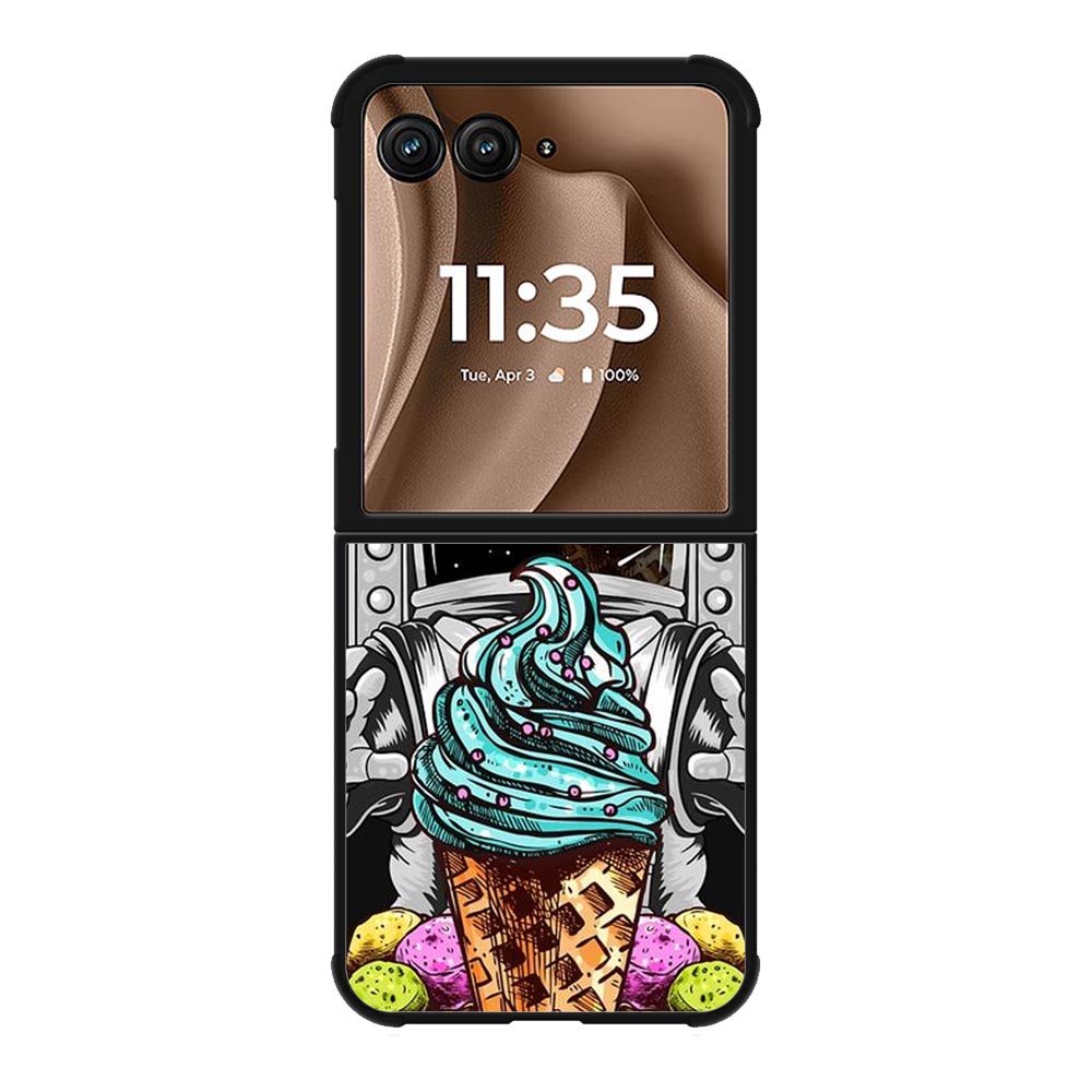 Funny Astronaut Ice Cream Motorola Moto RAZR Plus 2025 Case OV5916