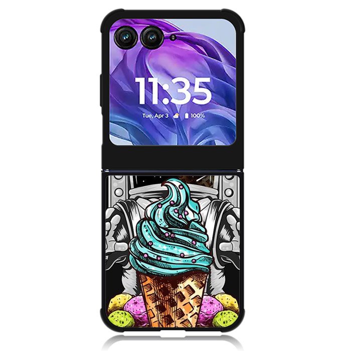 Funny Astronaut Ice Cream Motorola Moto Razr Plus 2024 , Moto Razr+ 2024 Case OV5916