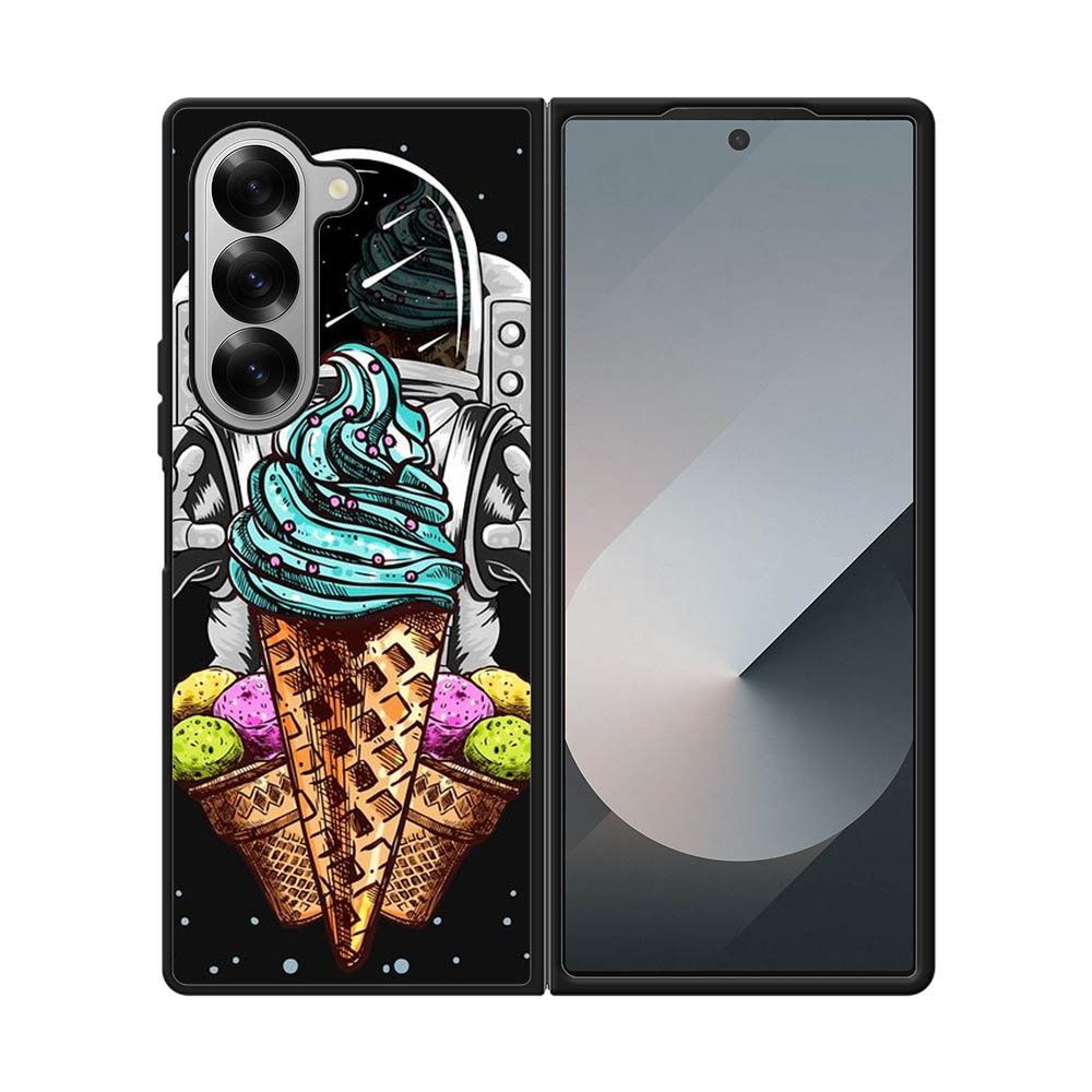 Funny Astronaut Ice Cream Samsung Galaxy Z Fold 7 5G Case QC5916