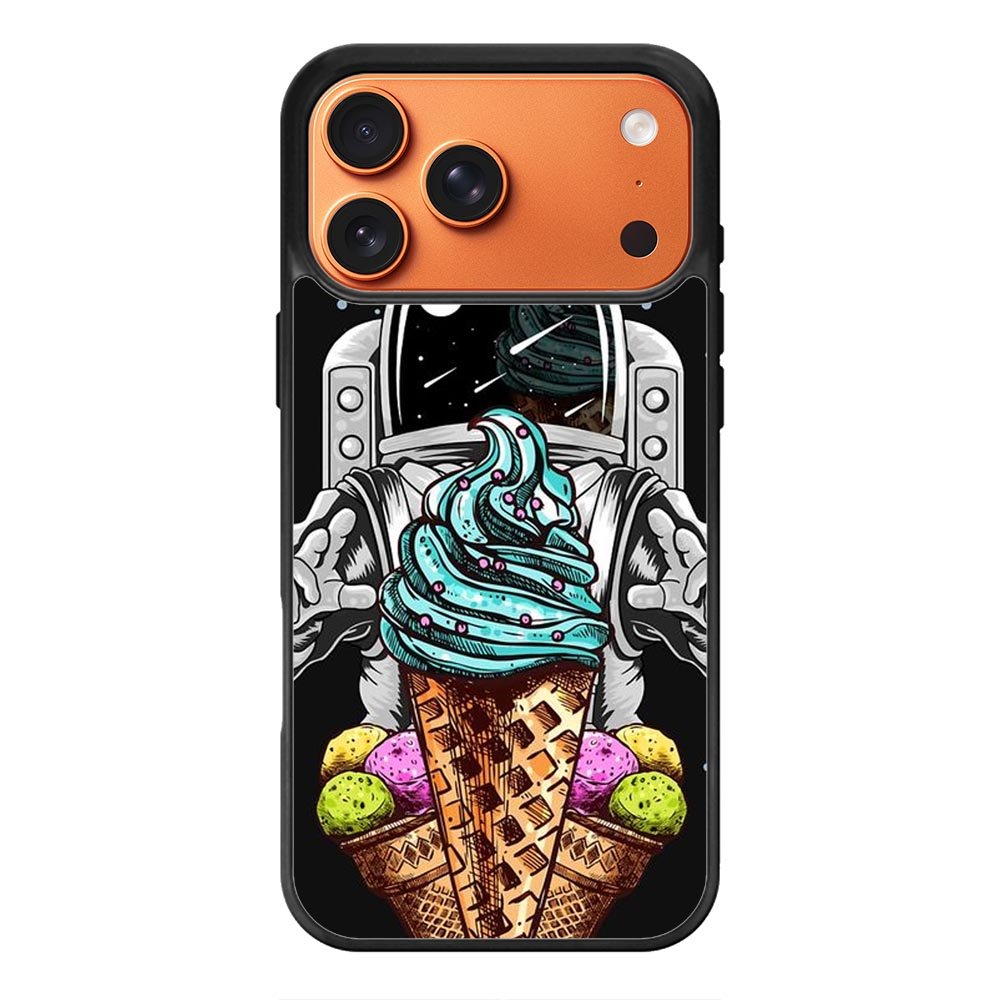 Funny Astronaut Ice Cream iPhone 17 Pro Case QC5916