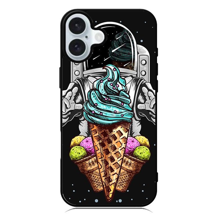 Funny Astronaut Ice Cream iPhone 16 Case QC5916