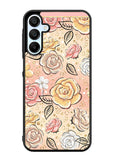 Gold Glitter Flowers Samsung Galaxy A35 5G Case OV5906