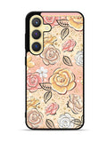 Gold Glitter Flowers Samsung Galaxy S24 FE 5G Case OV5906
