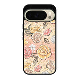 Gold Glitter Flowers Google Pixel 10 Pro Case QC5906
