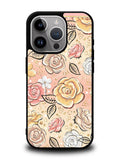 Gold Glitter Flowers iPhone 16 Pro Case OV5906