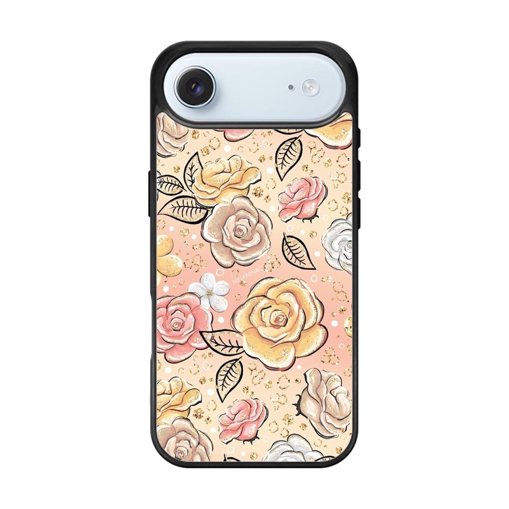 Gold Glitter Flowers iPhone Air Case QC5906