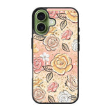 Gold Glitter Flowers iPhone 17 Case QC5906