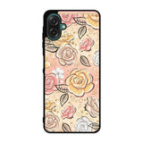 Gold Glitter Flowers Samsung Galaxy A07 Case QC5906