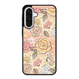 Gold Glitter Flowers Samsung Galaxy A26 5G Case RC5906