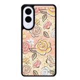 Gold Glitter Flowers Samsung Galaxy S25 Edge 5G Case OV5906