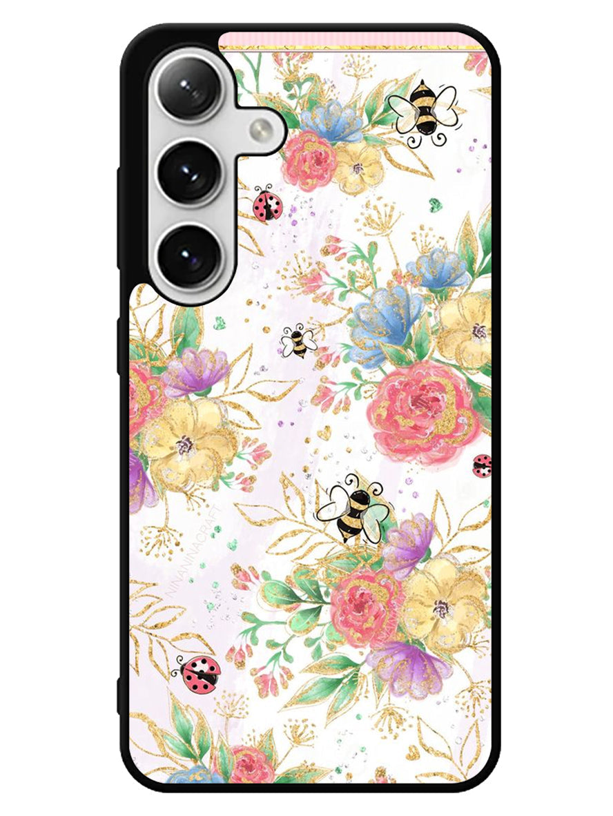 Bee Spring Flowers Samsung Galaxy S24 5G Case