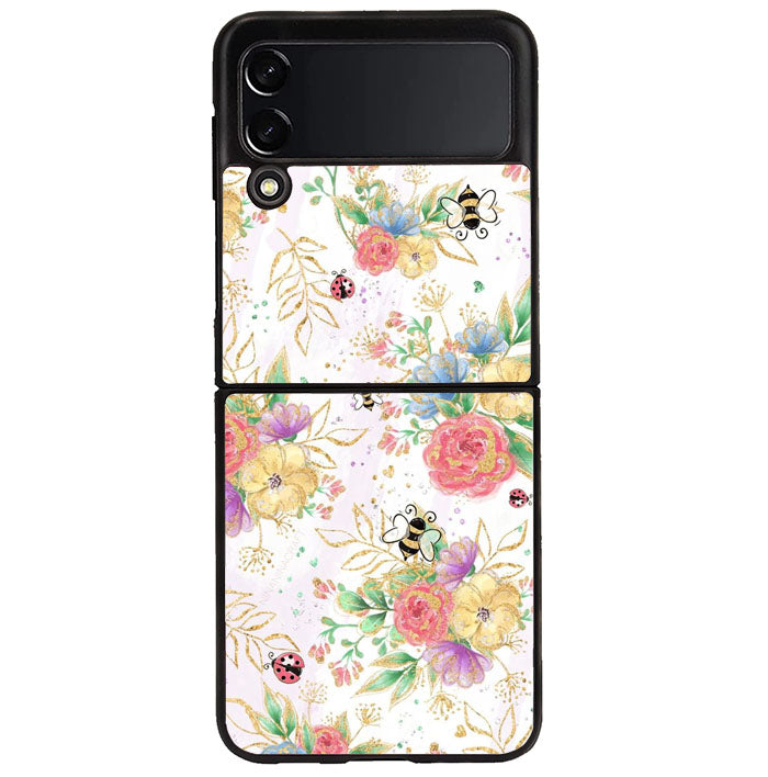 Bee Spring Flowers Samsung Galaxy Z Flip 4 5G 2022 Case