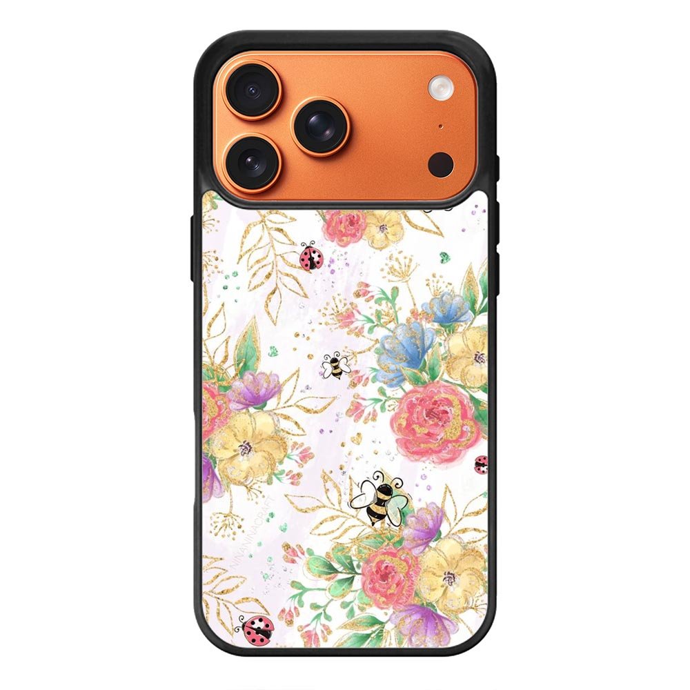 Bee Spring Flowers iPhone 17 Pro Case