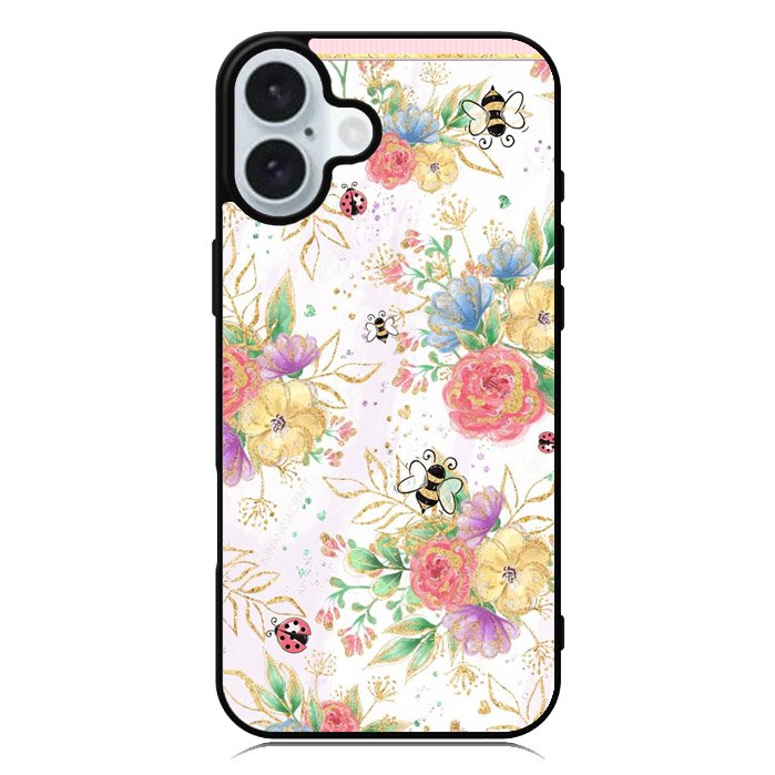Bee Spring Flowers iPhone 16 Case