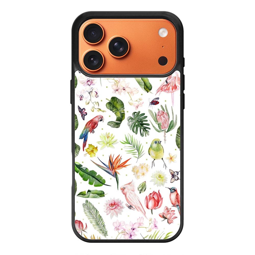 Bird Flowers iPhone 17 Pro Case QC5979