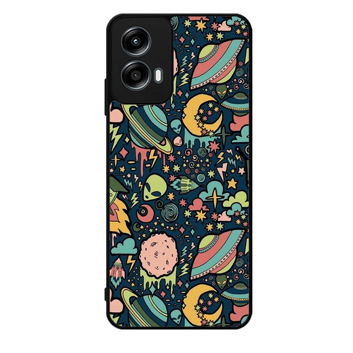 aliens rockets space Motorola Moto G Play 2024 Case OV5999