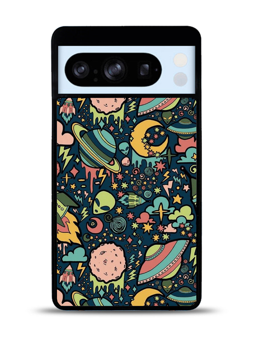 aliens rockets space Google Pixel 8 Pro Case QC5999