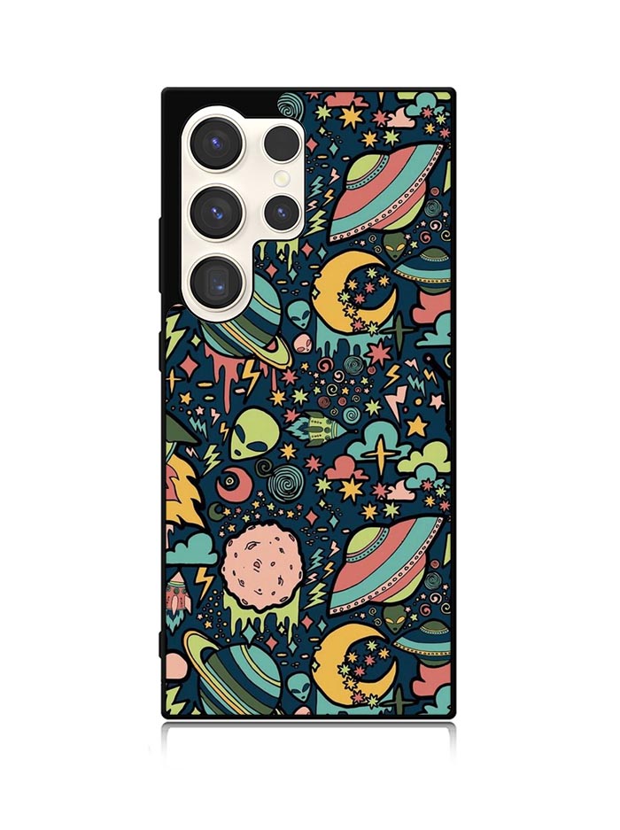 aliens rockets space Samsung Galaxy S25 Ultra 5G Case QC5999