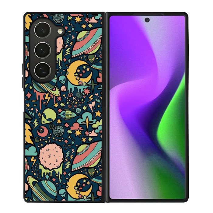 aliens rockets space Samsung Galaxy Z Fold 6 5G 2024 Case OV5999