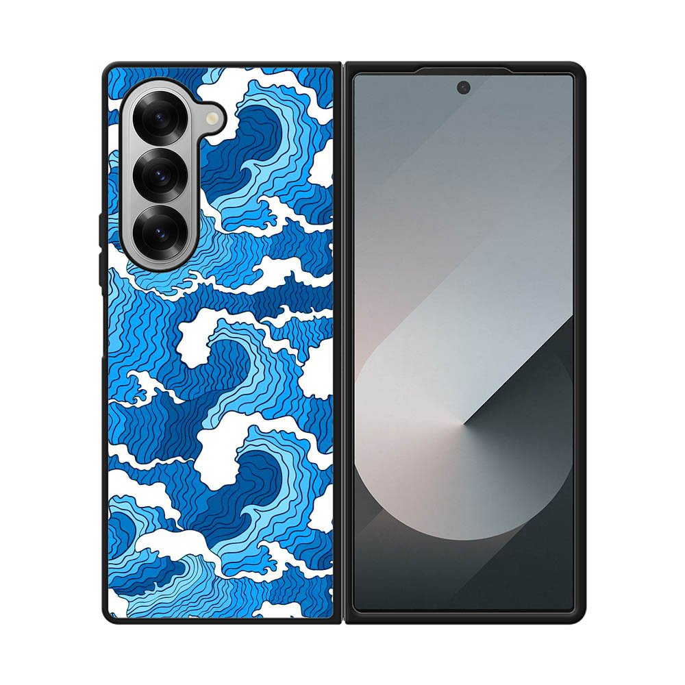Waves Blue FLF0506 Samsung Galaxy Z Fold 7 5G Case