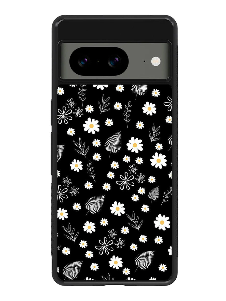 Floral Flower Black White Google Pixel 8 Case QC11088