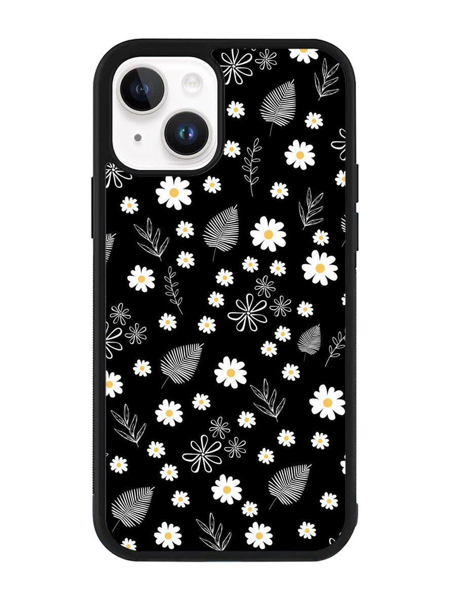 Floral Flower Black White iPhone 14 Case QC11088