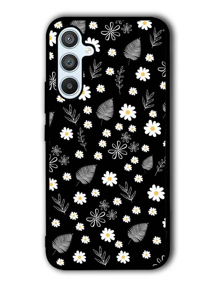 Floral Flower Black White Samsung Galaxy A54 5G Case OV11088
