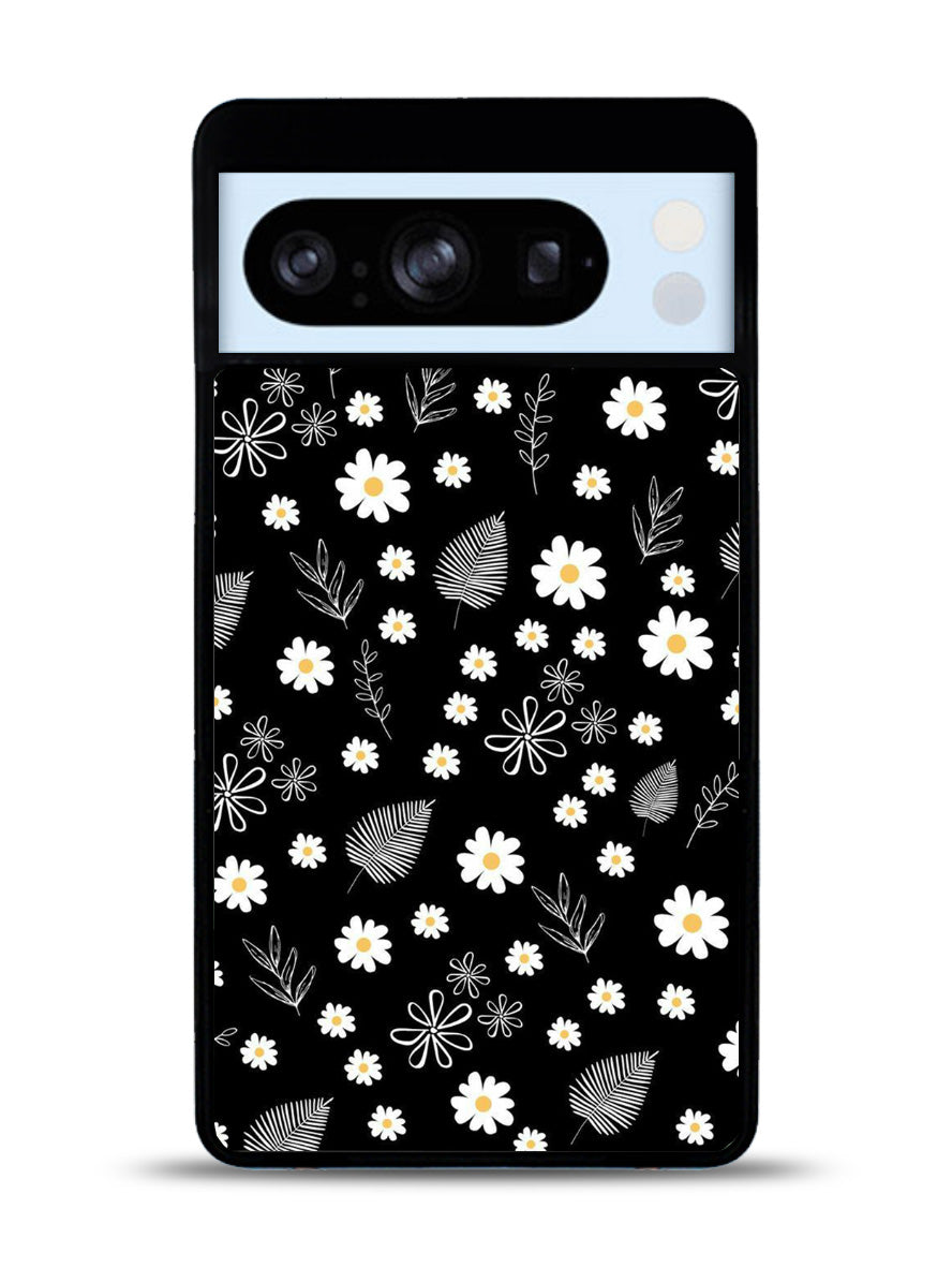 Floral Flower Black White Google Pixel 8 Pro Case QC11088