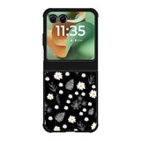 Floral Flower Black White Motorola Moto RAZR 2025 Case OV11088