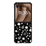 Floral Flower Black White Motorola Moto RAZR Plus 2025 Case OV11088