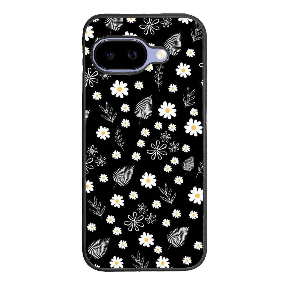 Floral Flower Black White Google Pixel 10A Case QC11088