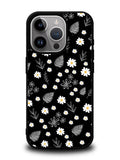 Floral Flower Black White iPhone 15 Pro Max Case OV11088