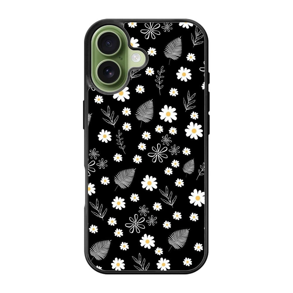 Floral Flower Black White iPhone 17 Case QC11088