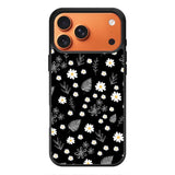 Floral Flower Black White iPhone 17 Pro Case QC11088