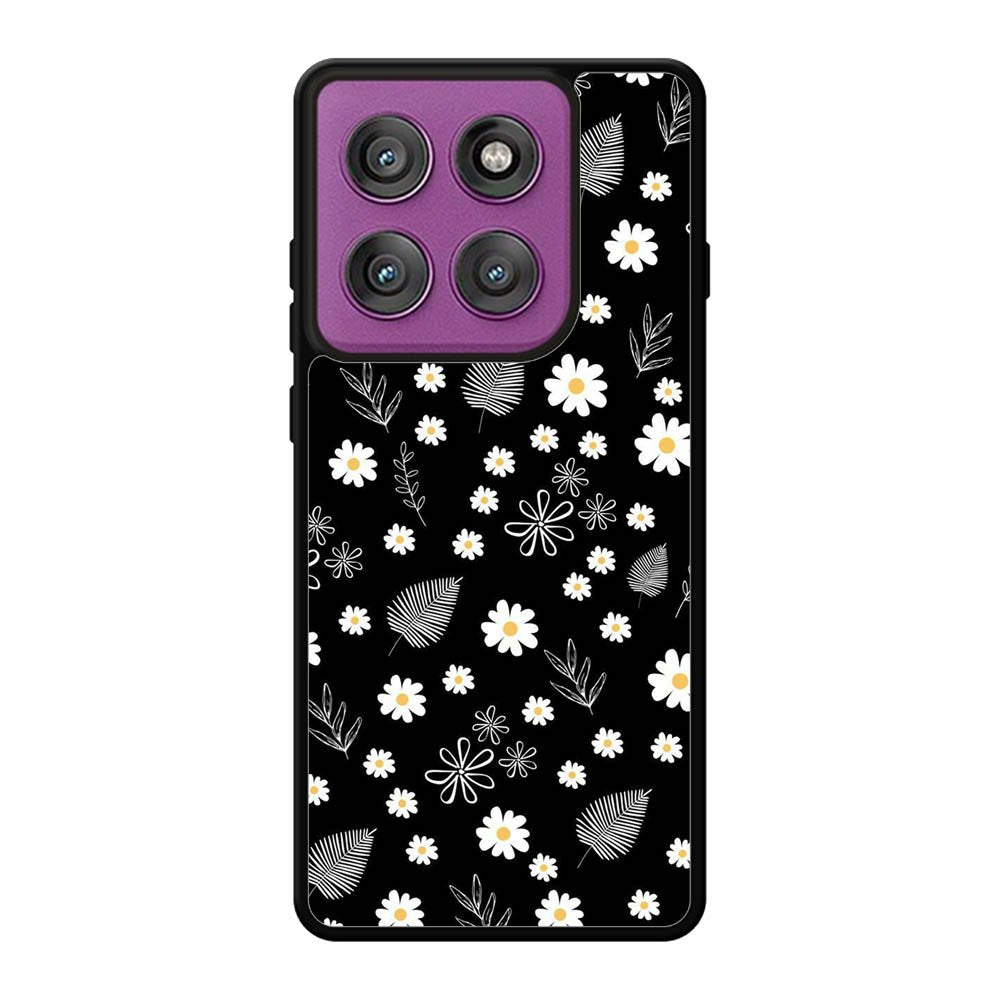 Floral Flower Black White Motorola Moto Edge 60 Pro Case QC11088