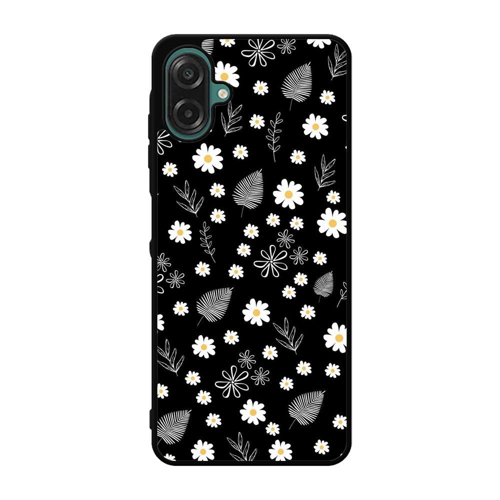 Floral Flower Black White Samsung Galaxy A07 Case QC11088