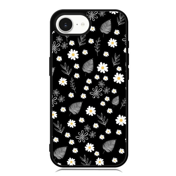 Floral Flower Black White iPhone 16e Case OV11088