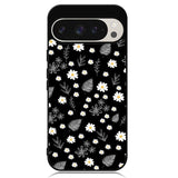 Floral Flower Black White Google Pixel 9 | Pixel 9 Pro Case OV11088