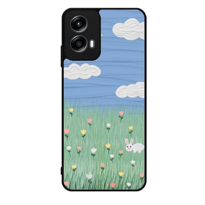 Summer Rabbit and Flower Motorola Moto G Play 2024 Case OV11048