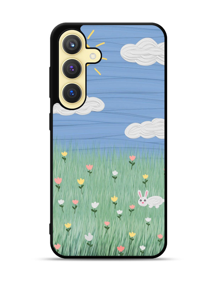 Summer Rabbit and Flower Samsung Galaxy S25 Plus 5G , Samsung Galaxy S25+ 5G Case OV11048