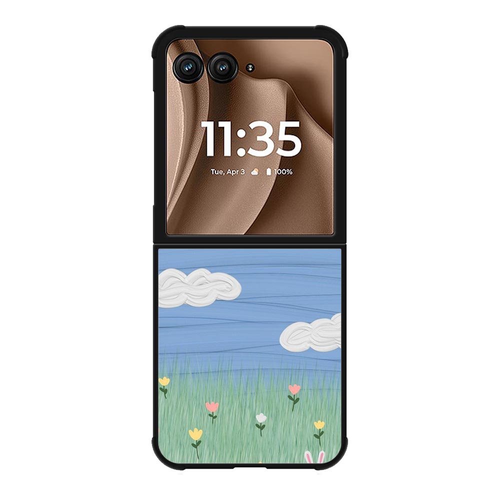 Summer Rabbit and Flower Motorola Moto RAZR Plus 2025 Case OV11048